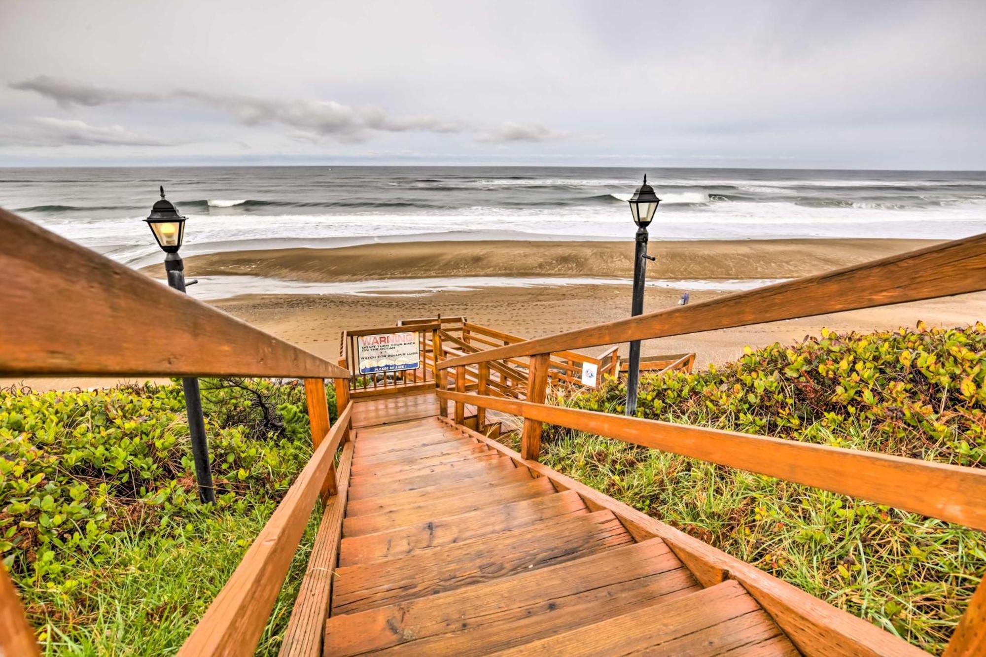 Beachfront Lincoln City Condo-Patio And Pool Access! Exterior foto